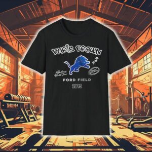 Detroit Lions C Brown Ford Field 2025 Stadium World Tour Graphic Shirt