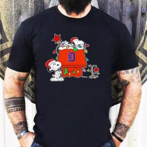 Detroit Tigers Snoopy Holiday Christmas 2025 Baseball Shirt