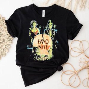 Emo Nite Nite Of The Living Dead Skeleton Shirt