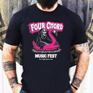 Four Chord Music Fest Flamingo Grim Reaper Pittsburgh Pa Shirt