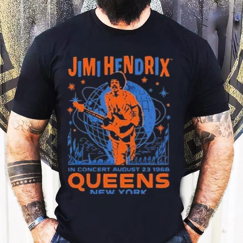 Jimi Hendrix Queens New York August 23 1968 Shirt Jimi Hendrix Queens New York August 23 1968 Shirt