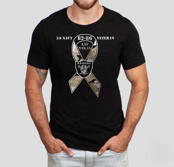 Las Vegas Raiders Us Navy Cold War Veteran Logo Shirt