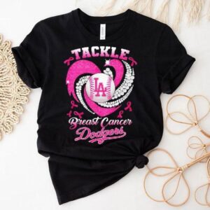 Los Angeles Dodgers Breast Cancer Awareness Tackle Hear Tshirt