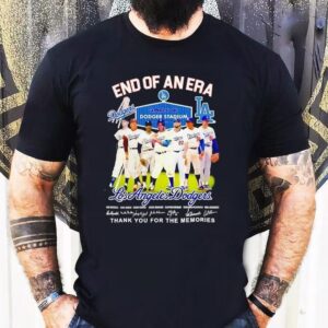 Los Angeles Dodgers End Of An Era Thank You For The Memories Signatures Shirt Los Angeles Dodgers End Of An Era Thank You For The Memories Signatures Shirt