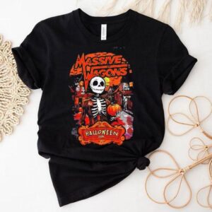 Massive Wagons Halloween 2019 Skeleton Pumpkin Shirt