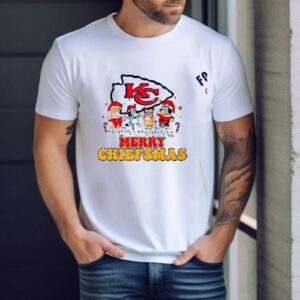 Merry Chiefsmas Kansas City Chiefs Christmas Bluey Cartoon Tshirt
