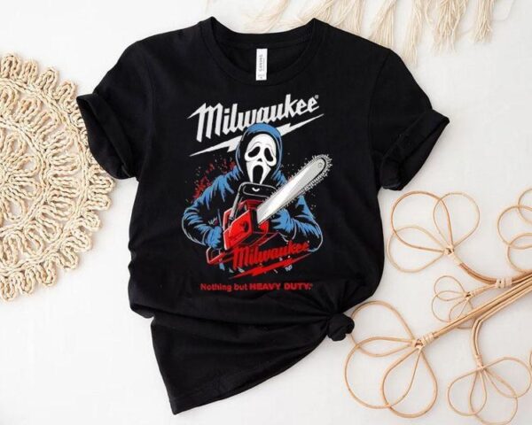 Milwaukee Tools Ghost Face With Chainsaw Halloween Shirt