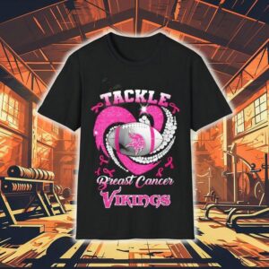 Minnesota Vikings Breast Cancer Awareness Tackle Hear Tshirt
