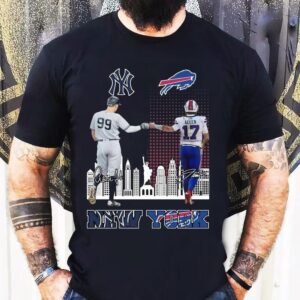 New York Yankees Aaron Judge Buffalo Bills Josh Allen Proud Signatures Shirt