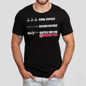 Normal Heartbeat Deceased Heartbeat Heartbeat Watching Ohio State Buckeyes Tshirt