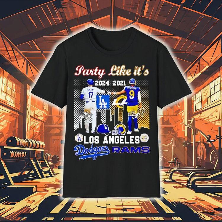 Party Like It’s Shohei Ohtani Los Angeles Dodgers And Matthew Stafford Los Angeles Rams Signatures Shirt Party Like It’s Shohei Ohtani Los Angeles Dodgers And Matthew Stafford Los Angeles Rams Signatures Shirt