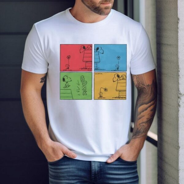 Peanuts Snoopy And Woodstock Panels Shirt