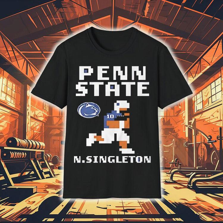 Penn State Football Nicholas Singleton Retro Baller Graphic Shirt Penn State Football Nicholas Singleton Retro Baller Graphic Shirt