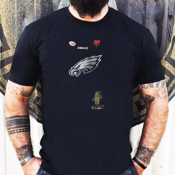 Philadelphia Eagles X Bad Bunny Super Bowl Benito Heart Mascot Signature Shirt