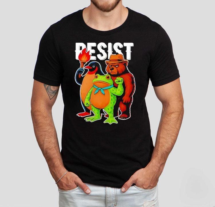 Portland Frog Protester Resist Animals Shirt Portland Frog Protester Resist Animals Shirt