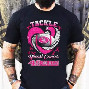 San Francisco 49ers Breast Cancer Awareness Tackle Heart Shirt San Francisco 49ers Breast Cancer Awareness Tackle Heart Shirt