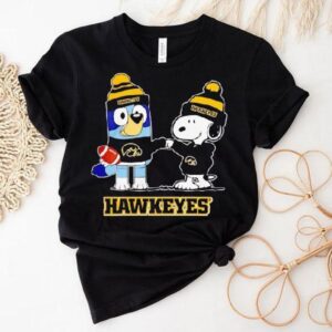 Snoopy And Friend Iowa Hawkeyes Football Christmas Shirt