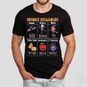 Spooky Syllables Teacher Funny Halloween Shirt