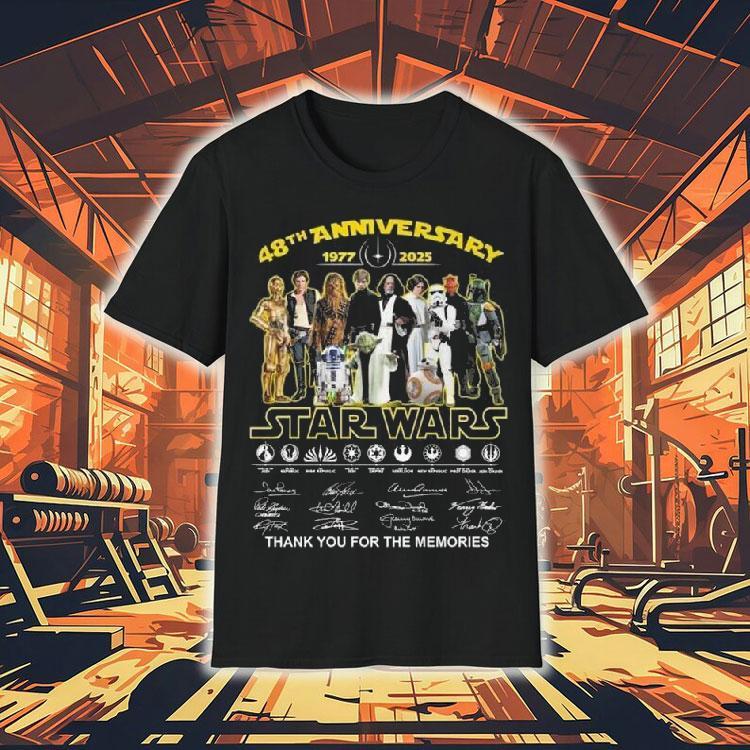 Star Wars 48th Anniversary Thank You For Memories Signatures Shirt Star Wars 48th Anniversary Thank You For Memories Signatures Shirt