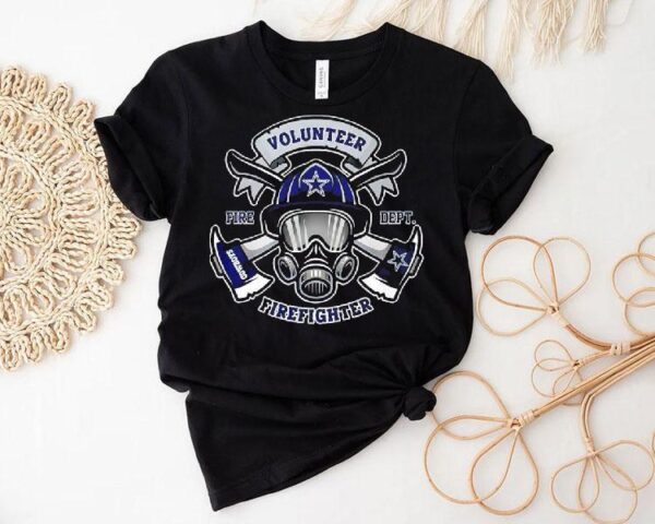 Volunr Firefighter X Dallas Cowboys Fire Dept Gas Mask Shirt