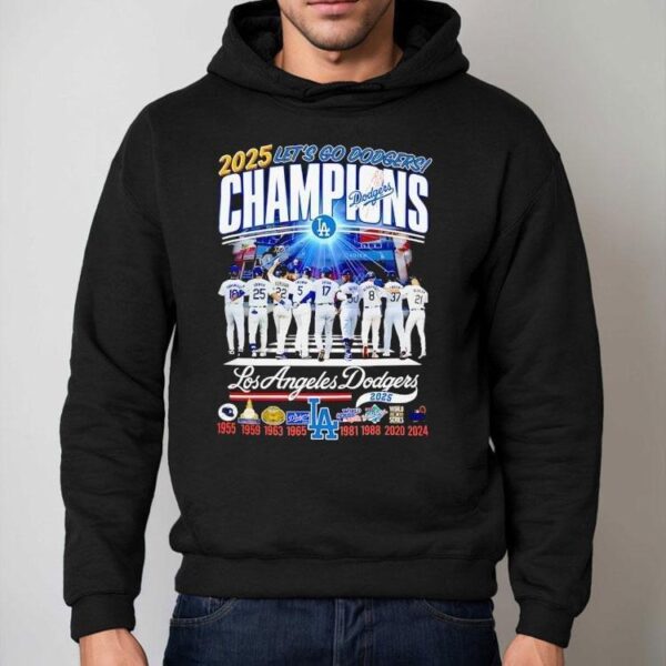 2025 Lets Go Dodgers Champions National League Los Angeles Dodgers Shirt