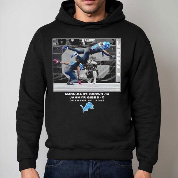 Amon-ra St Brown And Jahmyr Gibbs Detroit Lions 2025 Photo Shirt
