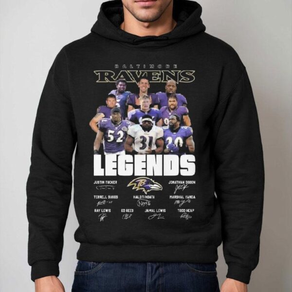 Baltimore Ravens Legends Players Signatures 2025 Shirt