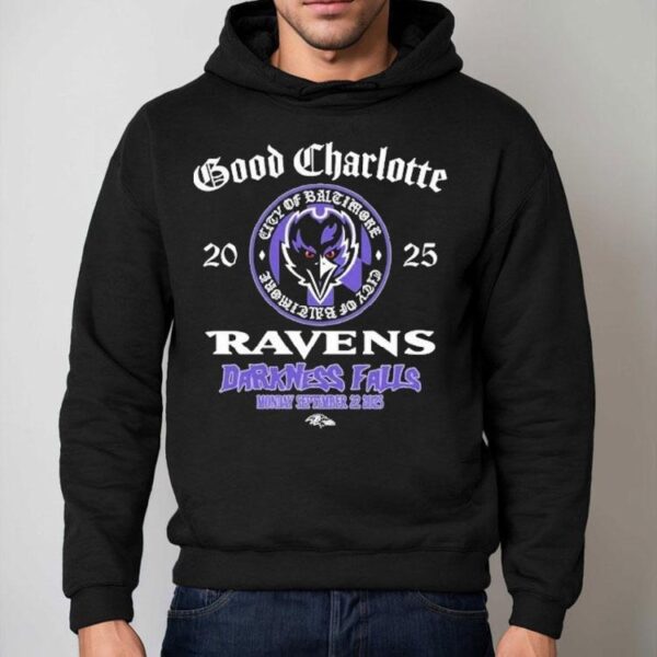 Baltimore Ravens X Good Charlotte Darkness Falls Game On Sep 22 2025 Shirt