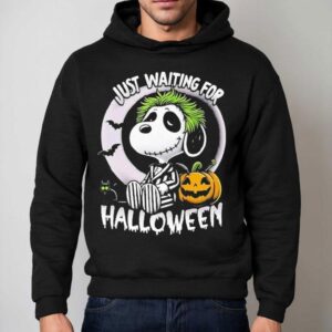 Beetlejuice X Snoopy The Peanuts Just Waiting For Halloween Shirt 2 Beetlejuice X Snoopy The Peanuts Just Waiting For Halloween Hoodie