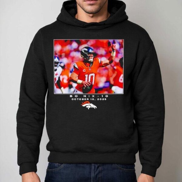 Bo Nix Denver Broncos Football Nfl 2025 Photo Shirt