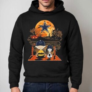 Charlie Brown And Snoopy Watching Dallas Cowboys Team Halloween Hoodie