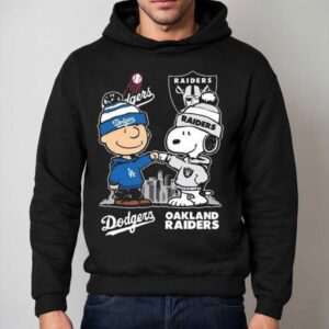 Charlie Brown Los Angeles Dodgers X Snoopy Las Vegas Raiders Skyline 2025 Shirt 2 Charlie Brown Los Angeles Dodgers X Snoopy Las Vegas Raiders Skyline Hoodie