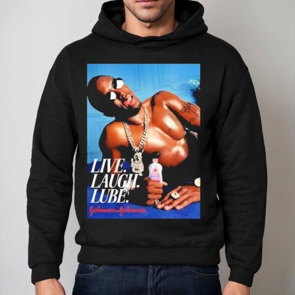 Diddy Sean Combs Johnson Johnson Live Laugh Lube Baby Oil Shirt