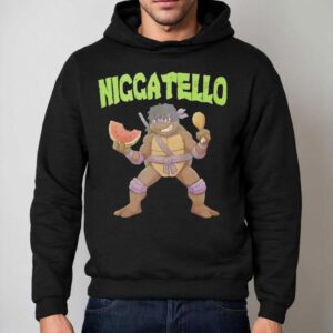 Donatello Holding Watermelon And Chicken Drumstick Nage Mutant Ninja Turtles Niggatello Hoodie