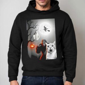 Funny Halloween Spooky Cat Ghost Bigfoot Costume Hoodie