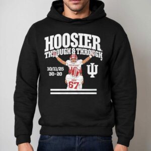 Indiana Hoosiers Football Elijah Sarratt Hoosier Through And Through Logo Hoodie