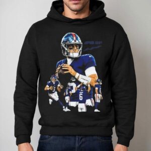 Jaxson Dart The Arrival New York Giants Nfl Football Signature Graphic Hoodie