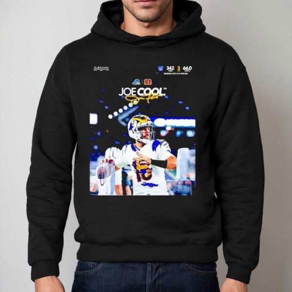 Joe Flacco Joe Cool Delaware Blue Hens X Cincinnati Benglas 2025 Shirt