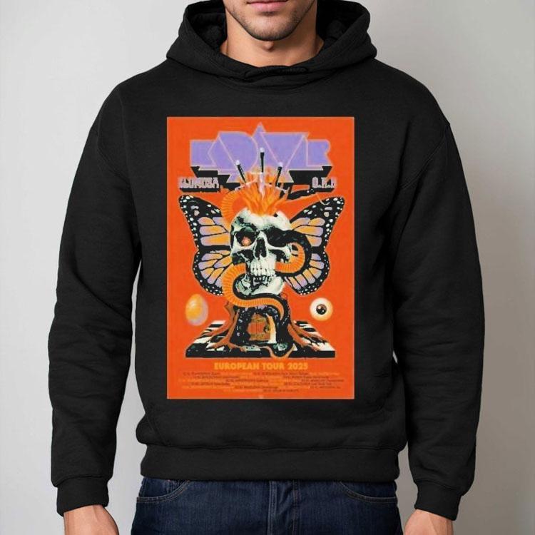 Kadavar + Slomosa O.r.b Tour European 2025 Skull Shirt Kadavar + Slomosa O.r.b Tour European 2025 Skull Shirt