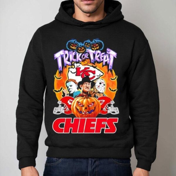 Kansas City Chiefs Michael Myers Freddy Krueger Jason Voorhees Trick Or Treat Halloween Logo Shirt
