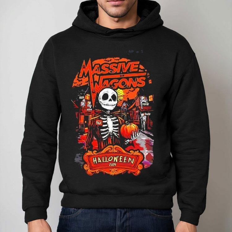 Massive Wagons Halloween 2019 Skeleton Pumpkin Shirt Massive Wagons Halloween 2019 Skeleton Pumpkin Shirt