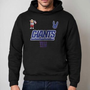 New York Giants X Bad Bunny Super Bowl 2026 Portrait Art Signature Shirt 2 New York Giants X Bad Bunny Super Bowl Portrait Art Signature Hoodie
