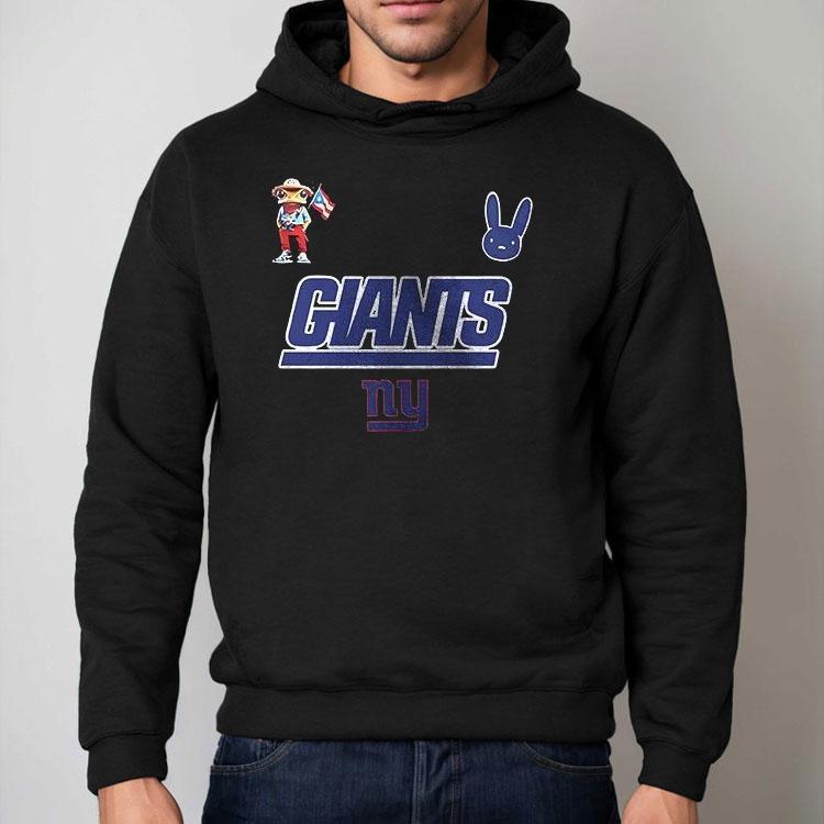 New York Giants X Bad Bunny Super Bowl 2026 Portrait Art Signature Shirt New York Giants X Bad Bunny Super Bowl 2026 Portrait Art Signature Shirt