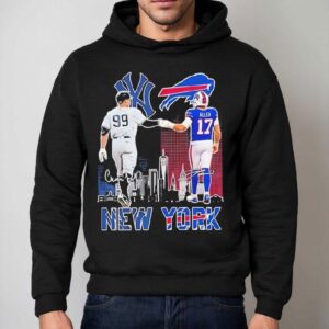 New York Yankees Aaron Judge Buffalo Bills Josh Allen Featuring Signatures Hoodie