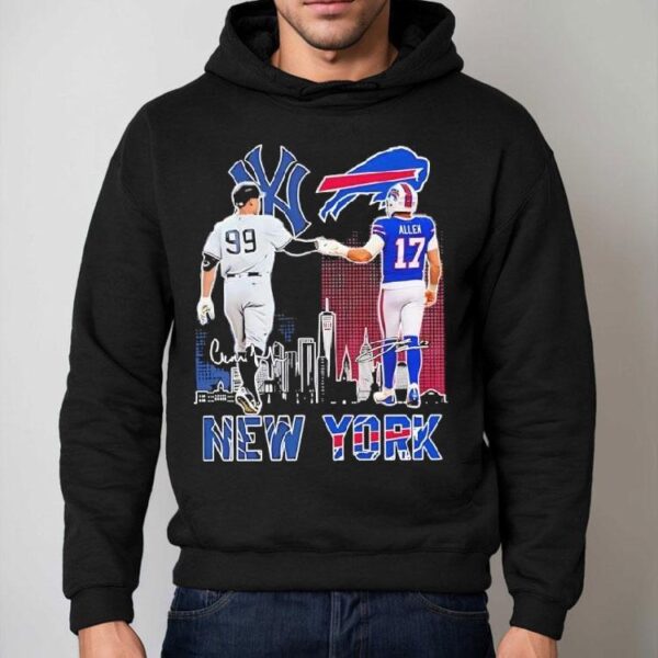 New York Yankees Aaron Judge Buffalo Bills Josh Allen Featuring Signatures Shirt