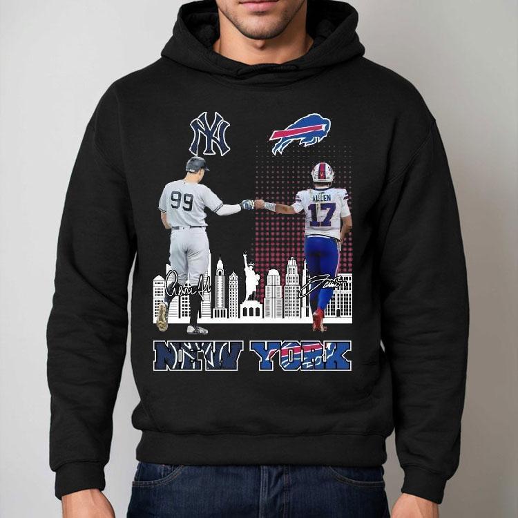 New York Yankees Aaron Judge Buffalo Bills Josh Allen Proud Signatures Shirt New York Yankees Aaron Judge Buffalo Bills Josh Allen Proud Signatures Shirt