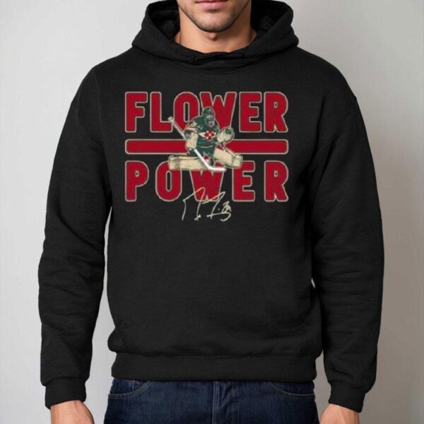 Original Minnesota Wild Flower Power Shirt Marc Andr Fleury Signature Shirt