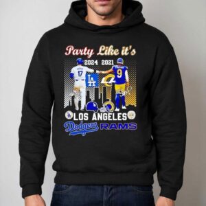 Party Like It's Shohei Ohtani Los Angeles Dodgers And Matthew Stafford Los Angeles Rams Signatures Shirt 2 Party Like It S Shohei Ohtani Los Angeles Dodgers And Matthew Stafford Los Angeles Rams Signatures Hoodie