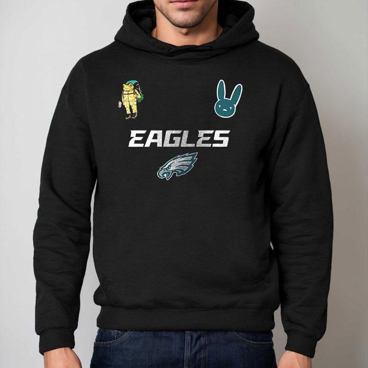 Philadelphia Eagles X Bad Bunny Super Bowl 2026 Football Logo Signature Shirt Philadelphia Eagles X Bad Bunny Super Bowl 2026 Football Logo Signature Shirt