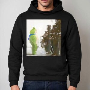 Portland Frog Protest Drawing Anti Trump Hoodie